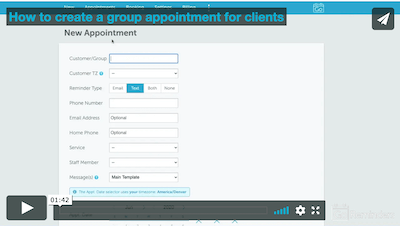 Group appointment reminder screencast