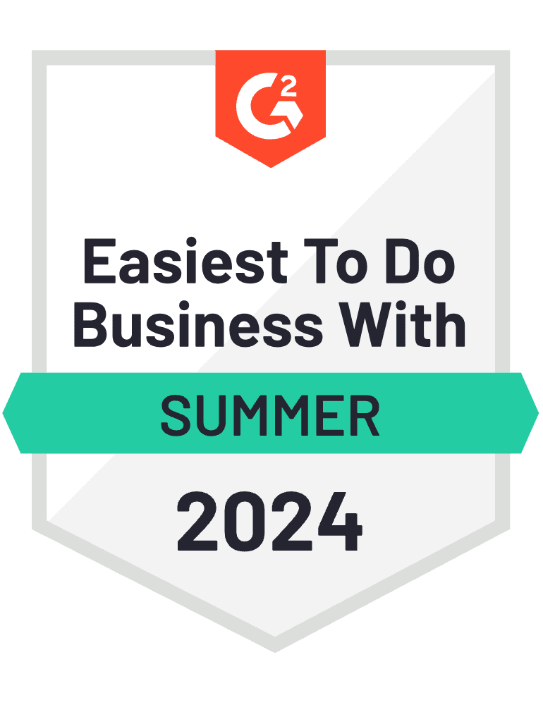 G2 Easiest To Do Business With for Appointment Reminder Software - Summer 2024